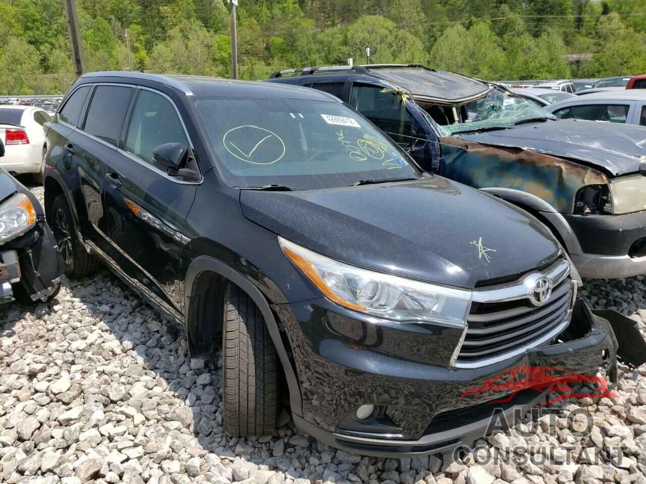 TOYOTA HIGHLANDER 2016 - 5TDJKRFH0GS284141