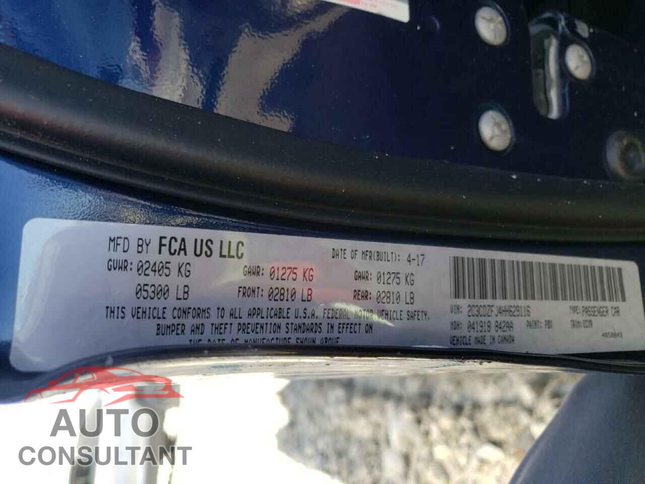 DODGE CHALLENGER 2017 - 2C3CDZFJ4HH629116