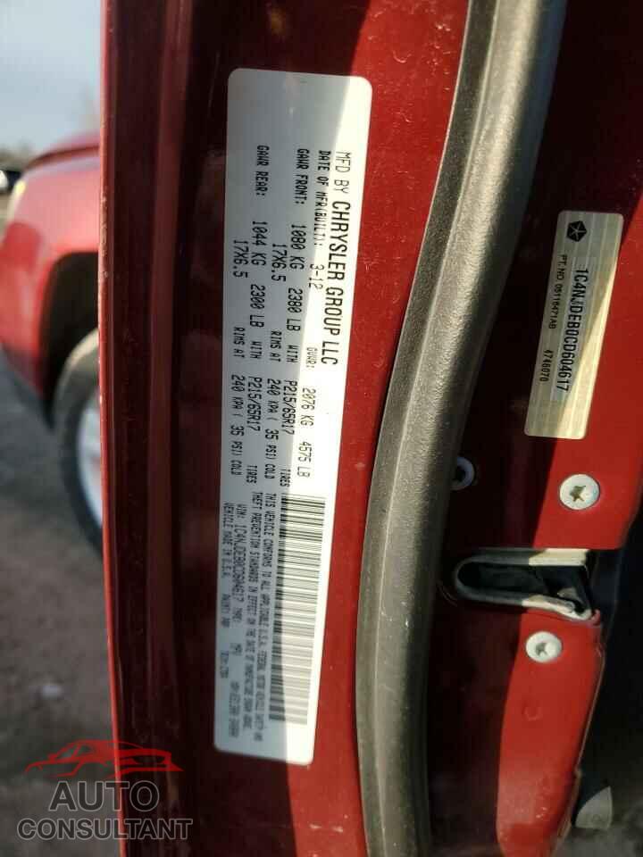 JEEP COMPASS 2012 - 1C4NJDEB0CD604617
