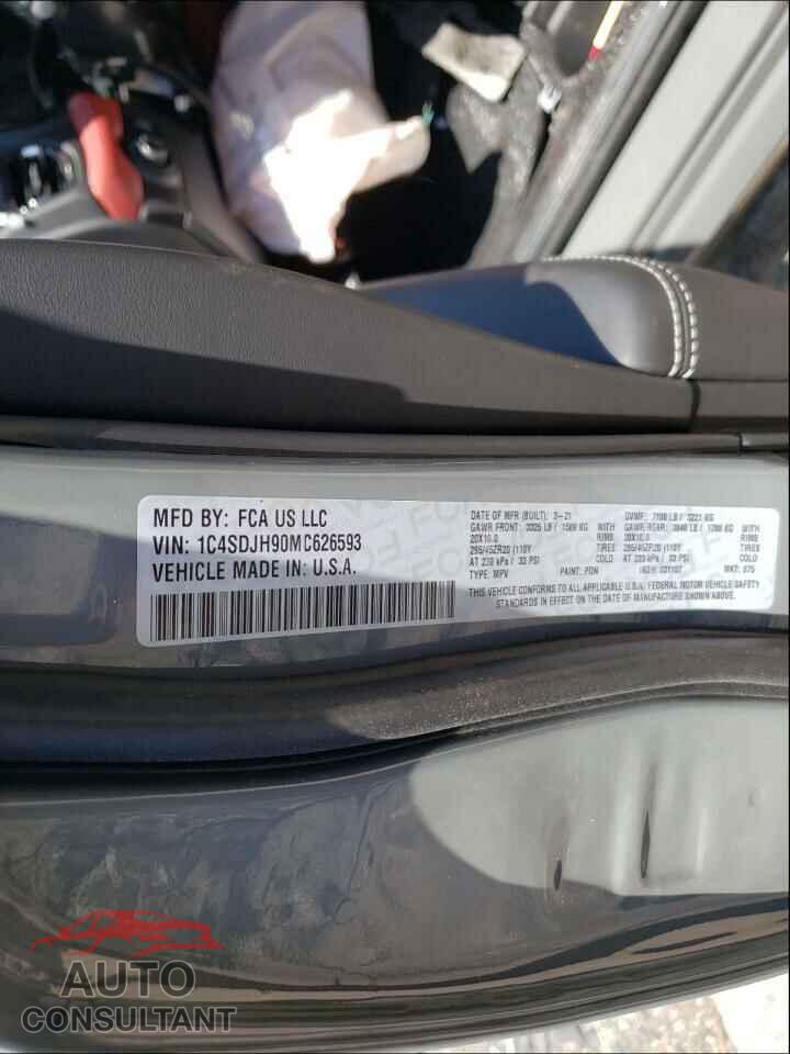 DODGE DURANGO 2021 - 1C4SDJH90MC626593