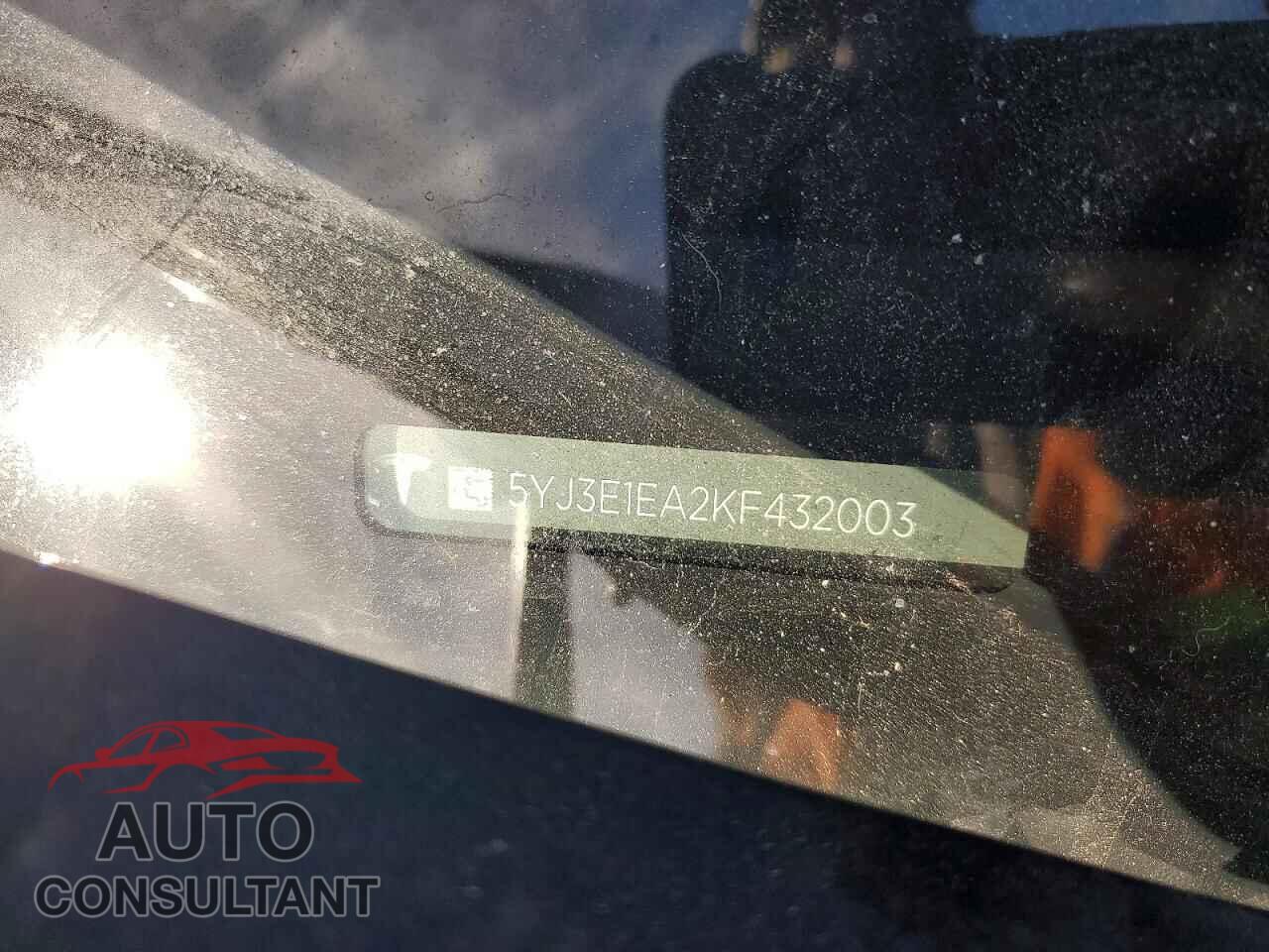 TESLA MODEL 3 2019 - 5YJ3E1EA2KF432003