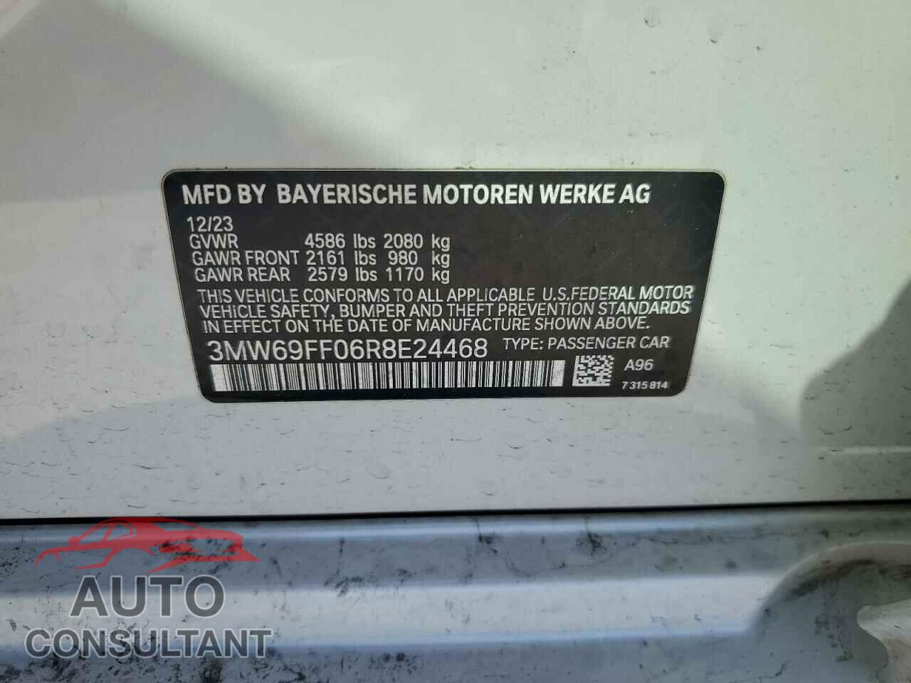 BMW 3 SERIES 2024 - 3MW69FF06R8E24468