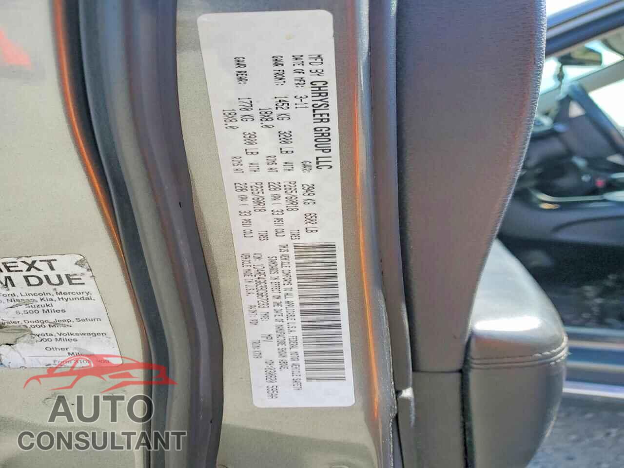 DODGE DURANGO 2011 - 1D4RE4GG3BC667233
