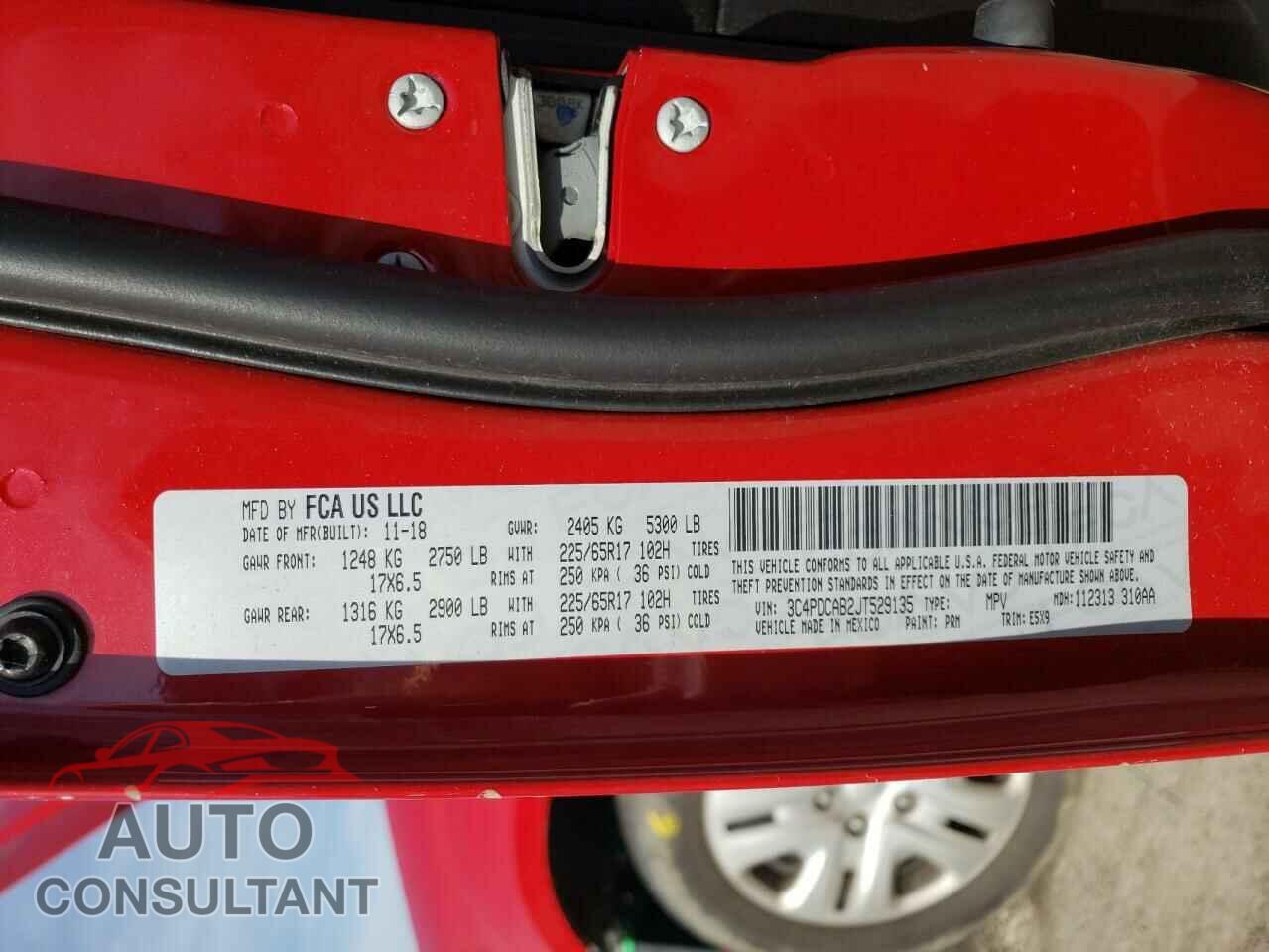 DODGE JOURNEY 2018 - 3C4PDCAB2JT529135