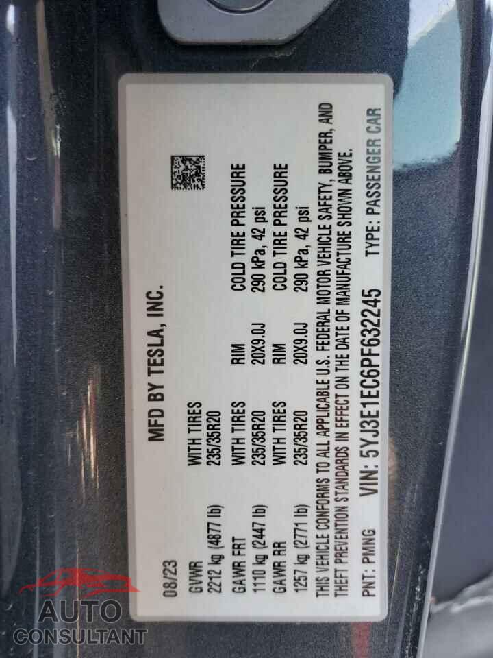 TESLA MODEL 3 2023 - 5YJ3E1EC6PF632245