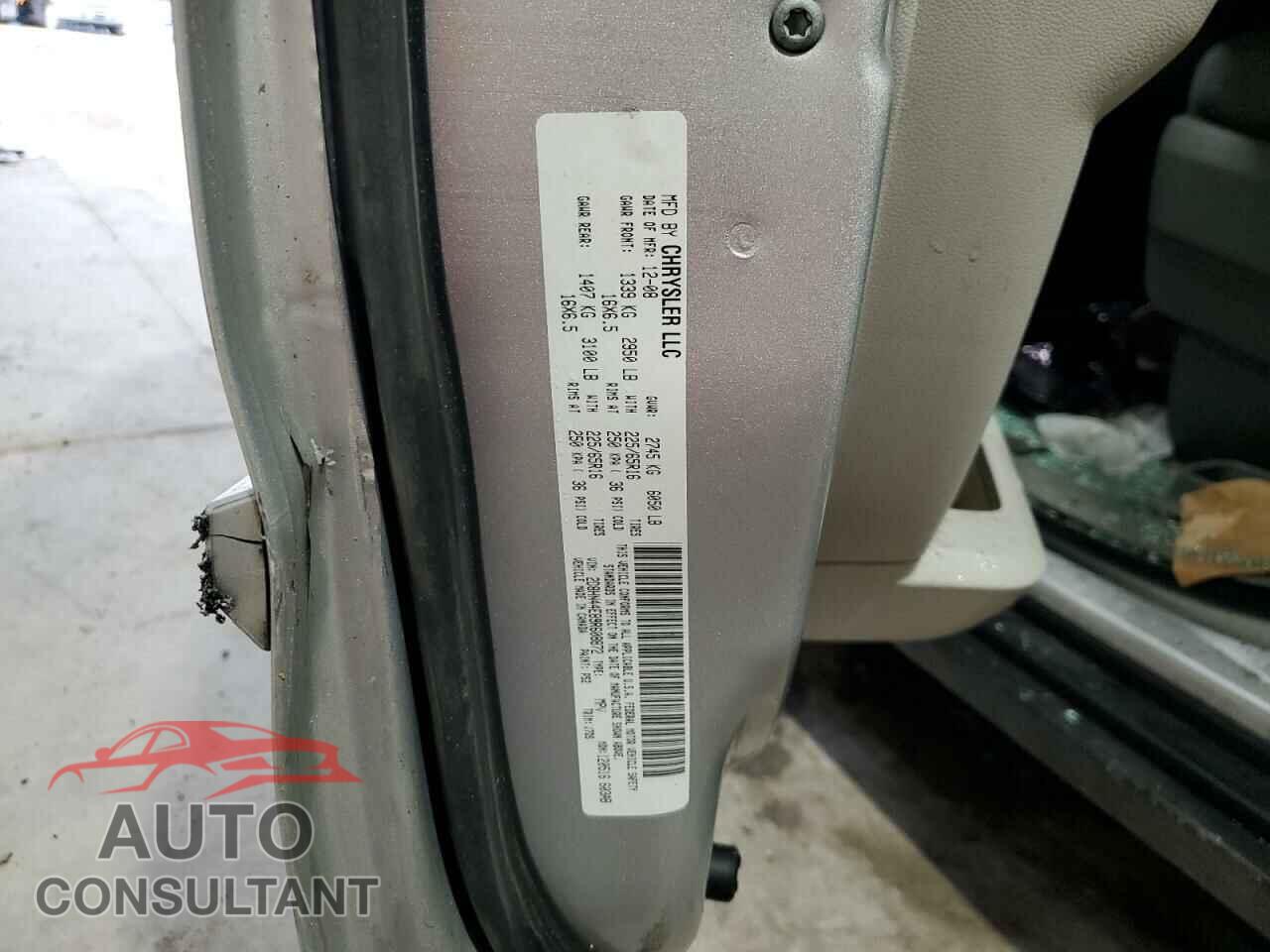 DODGE CARAVAN 2009 - 2D8HN44E89R608872