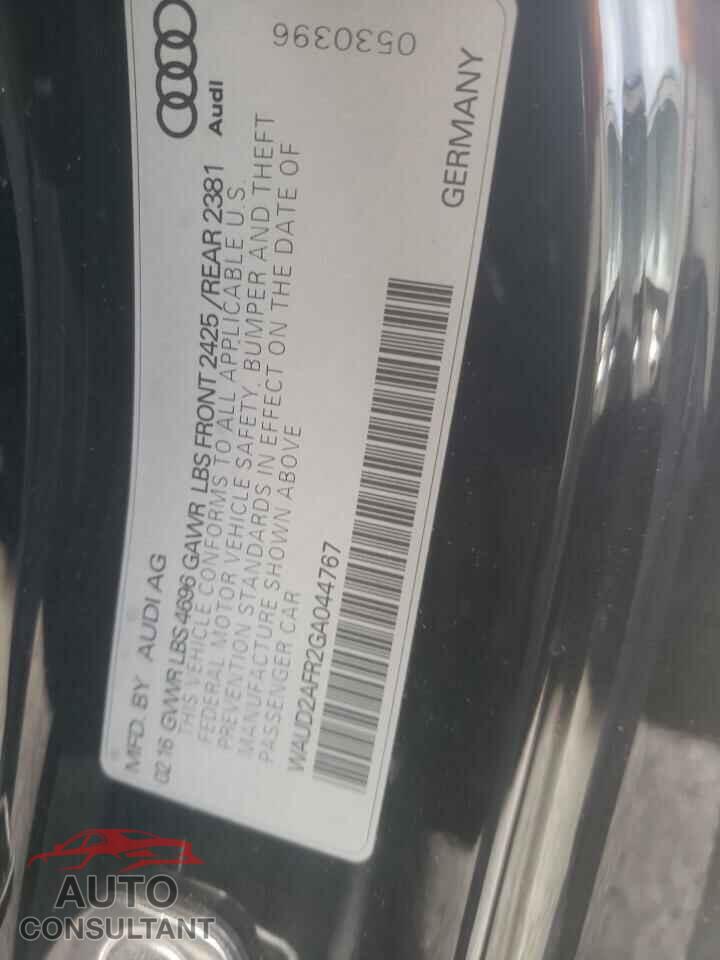 AUDI A5 2016 - WAUD2AFR2GA044767