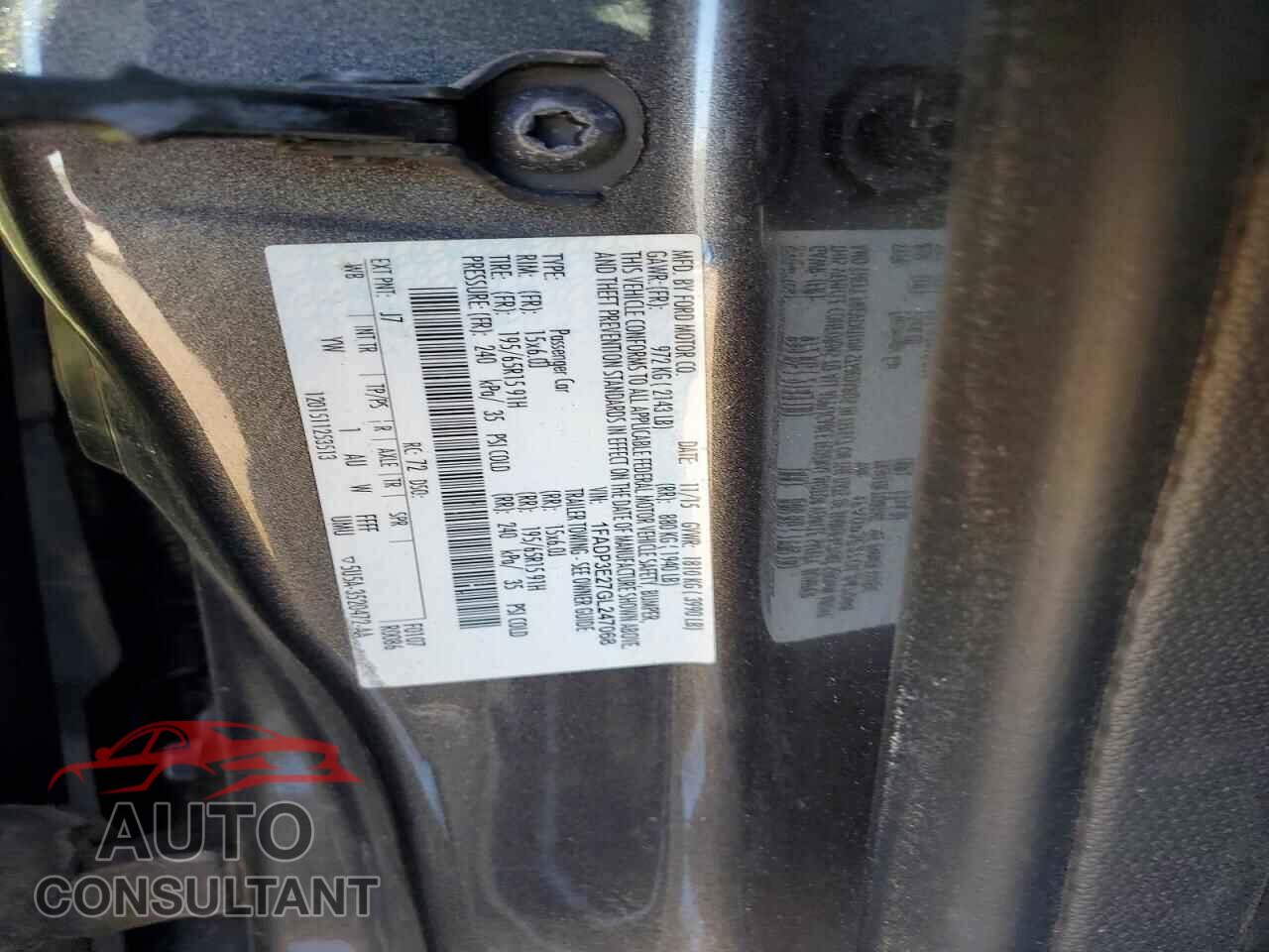 FORD FOCUS 2016 - 1FADP3E27GL247068