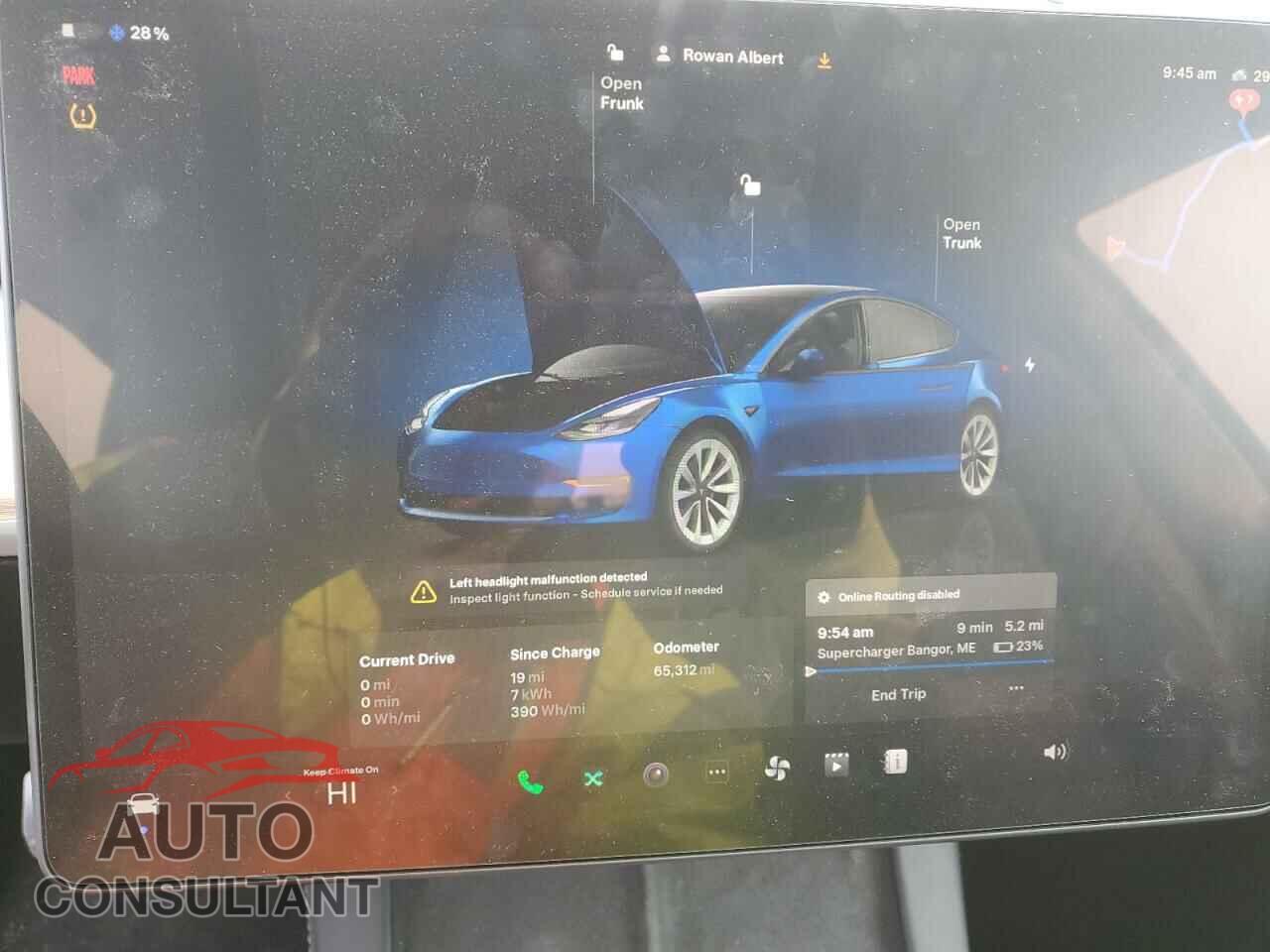 TESLA MODEL 3 2022 - 5YJ3E1EB6NF190460