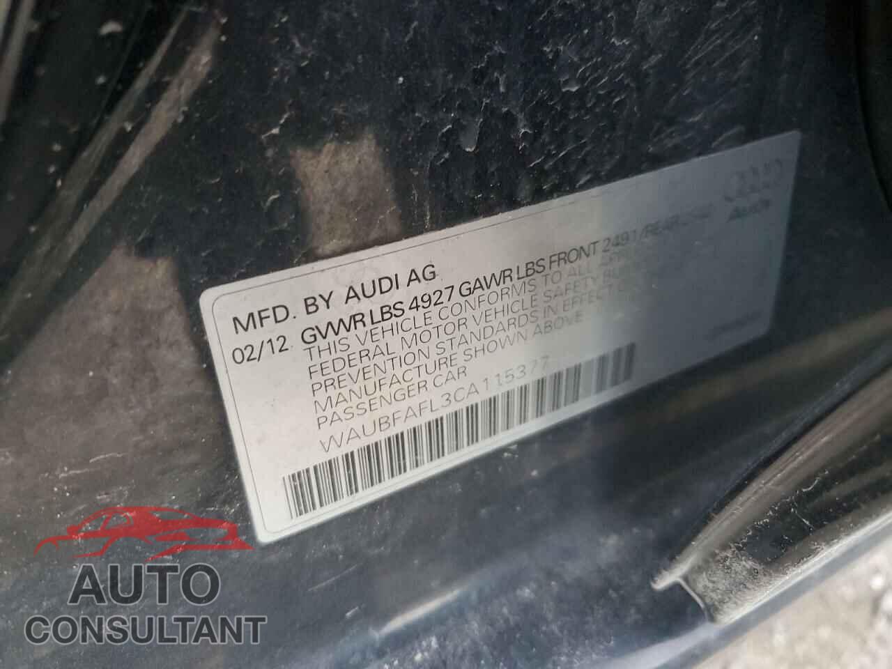AUDI A4 2012 - WAUBFAFL3CA115377
