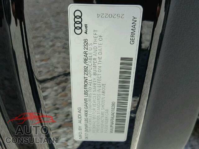 AUDI A5 PREMIUM PLUS 2018 - WAUPNAF58JA018280