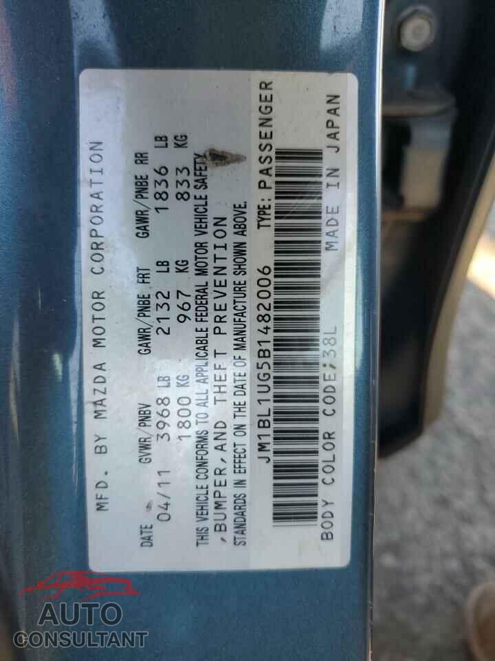 MAZDA 3 2011 - JM1BL1UG5B1482006