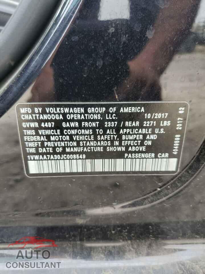 VOLKSWAGEN PASSAT 2018 - 1VWAA7A30JC008549