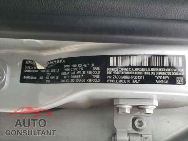 JEEP RENEGADE 2017 - ZACCJABB8HPG31311