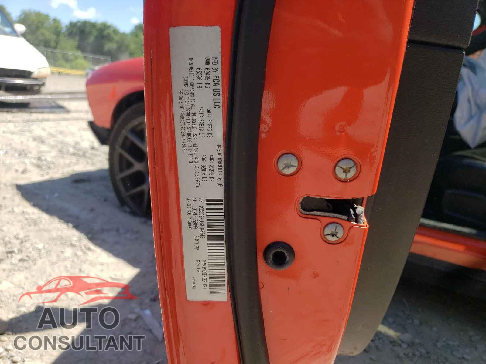 DODGE CHALLENGER 2016 - 2C3CDZFJ6GH345243
