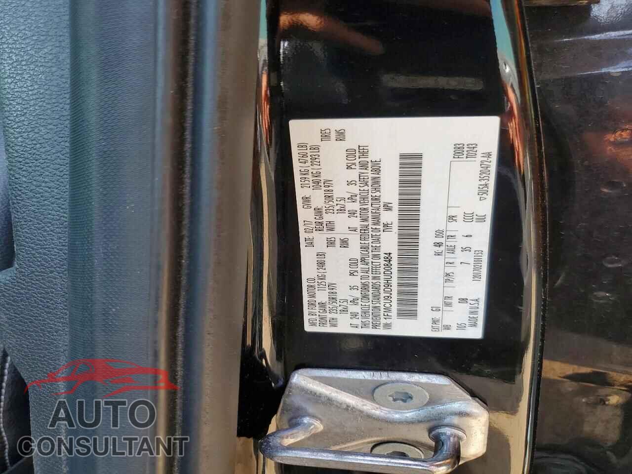 FORD ESCAPE 2017 - 1FMCU9JD9HUD08484