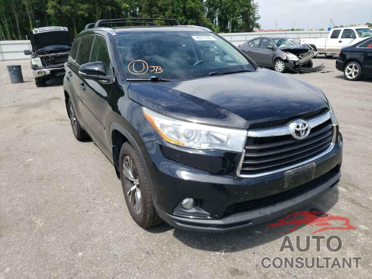 TOYOTA HIGHLANDER 2016 - 5TDJKRFH1GS343651