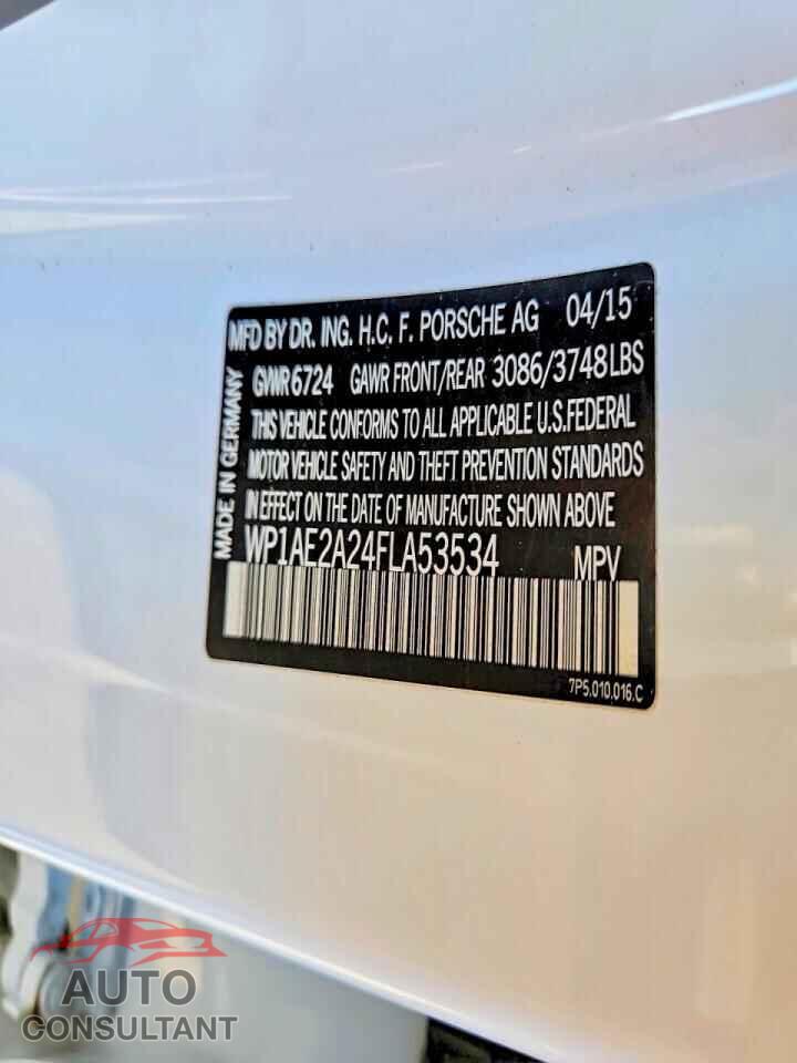 PORSCHE CAYENNE 2015 - WP1AE2A24FLA53534
