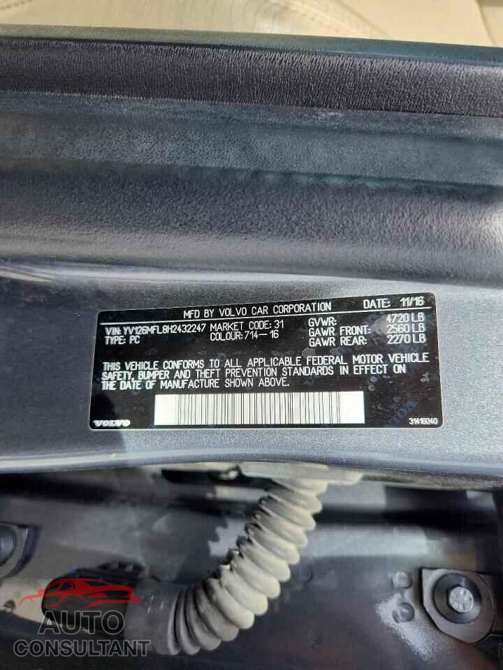 VOLVO S60 2017 - YV126MFL8H2432247
