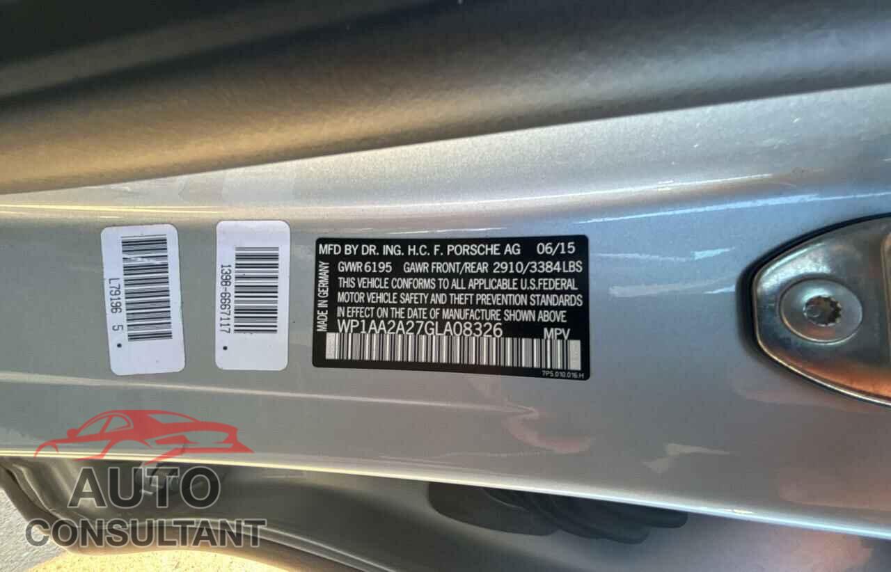 PORSCHE CAYENNE 2016 - WP1AA2A27GLA08326