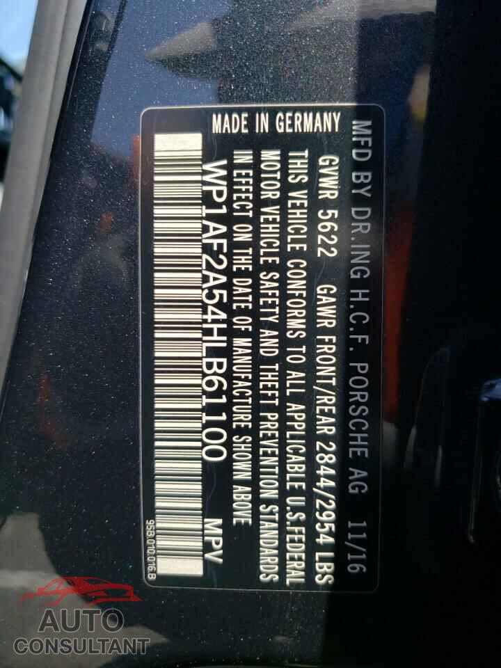 PORSCHE MACAN 2017 - WP1AF2A54HLB61100