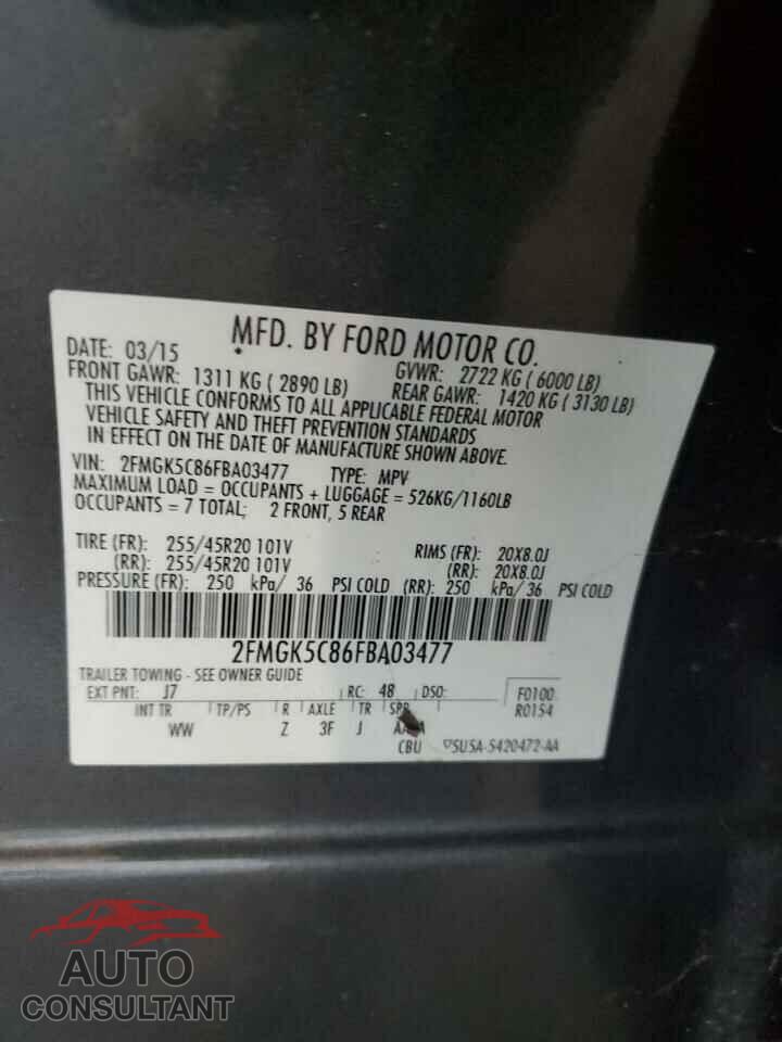 FORD FLEX 2015 - 2FMGK5C86FBA03477