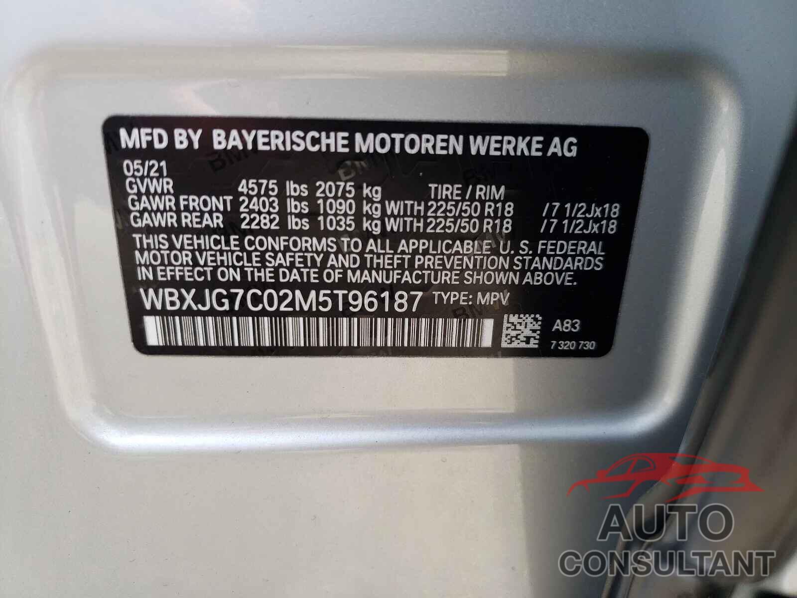 BMW X1 2021 - WBXJG7C02M5T96187