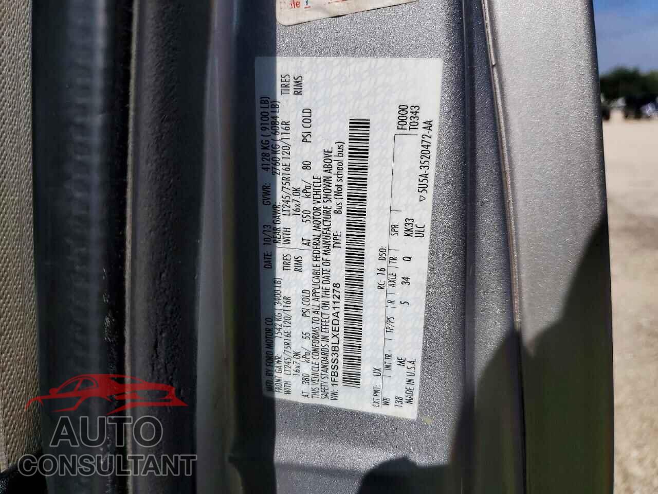 FORD ECONOLINE 2014 - 1FBSS3BLXEDA11278