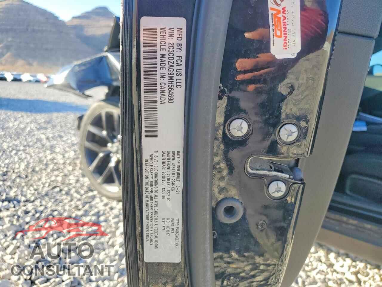DODGE CHALLENGER 2021 - 2C3CDZAG9MH564690