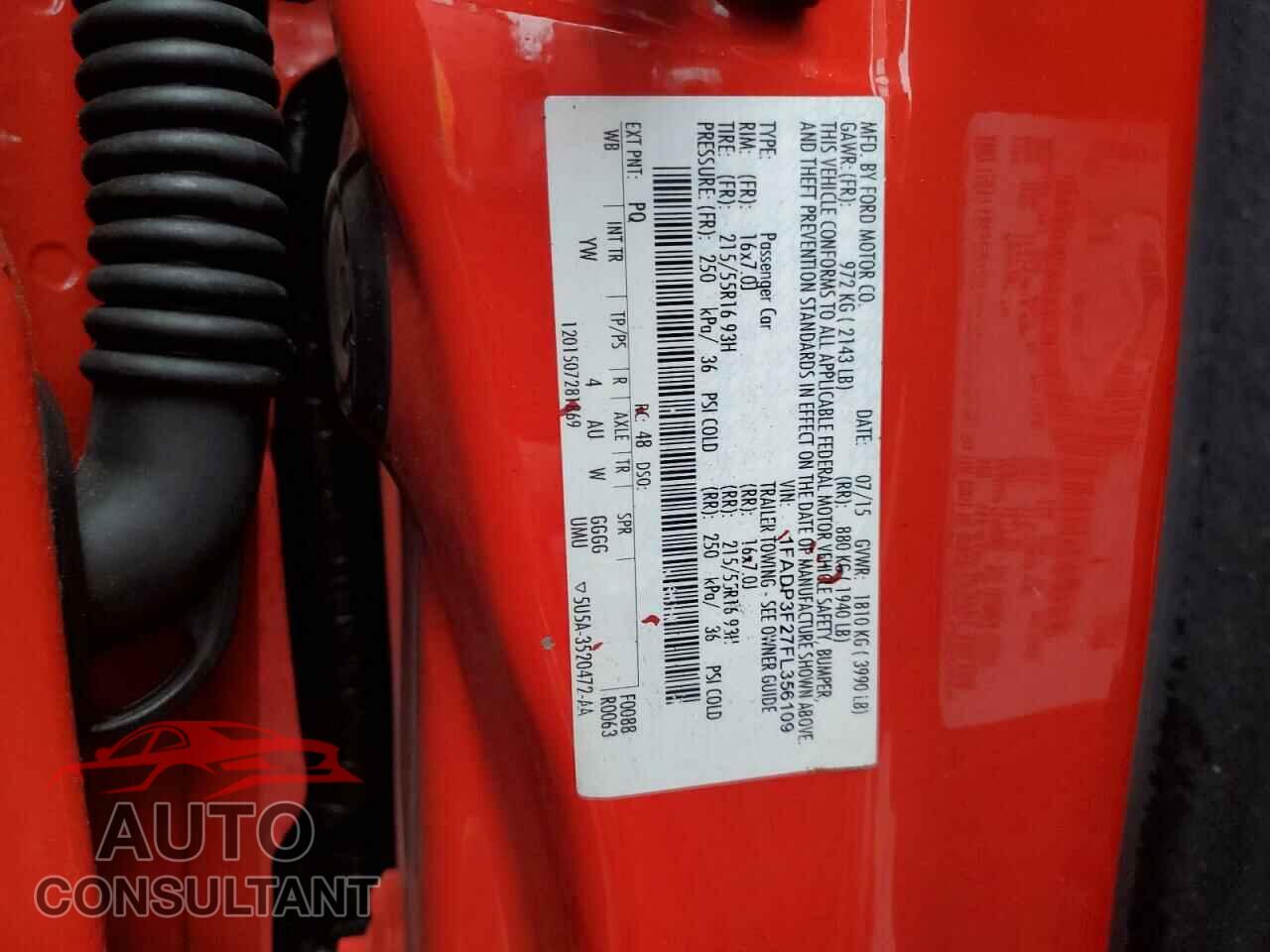 FORD FOCUS 2015 - 1FADP3F27FL356109