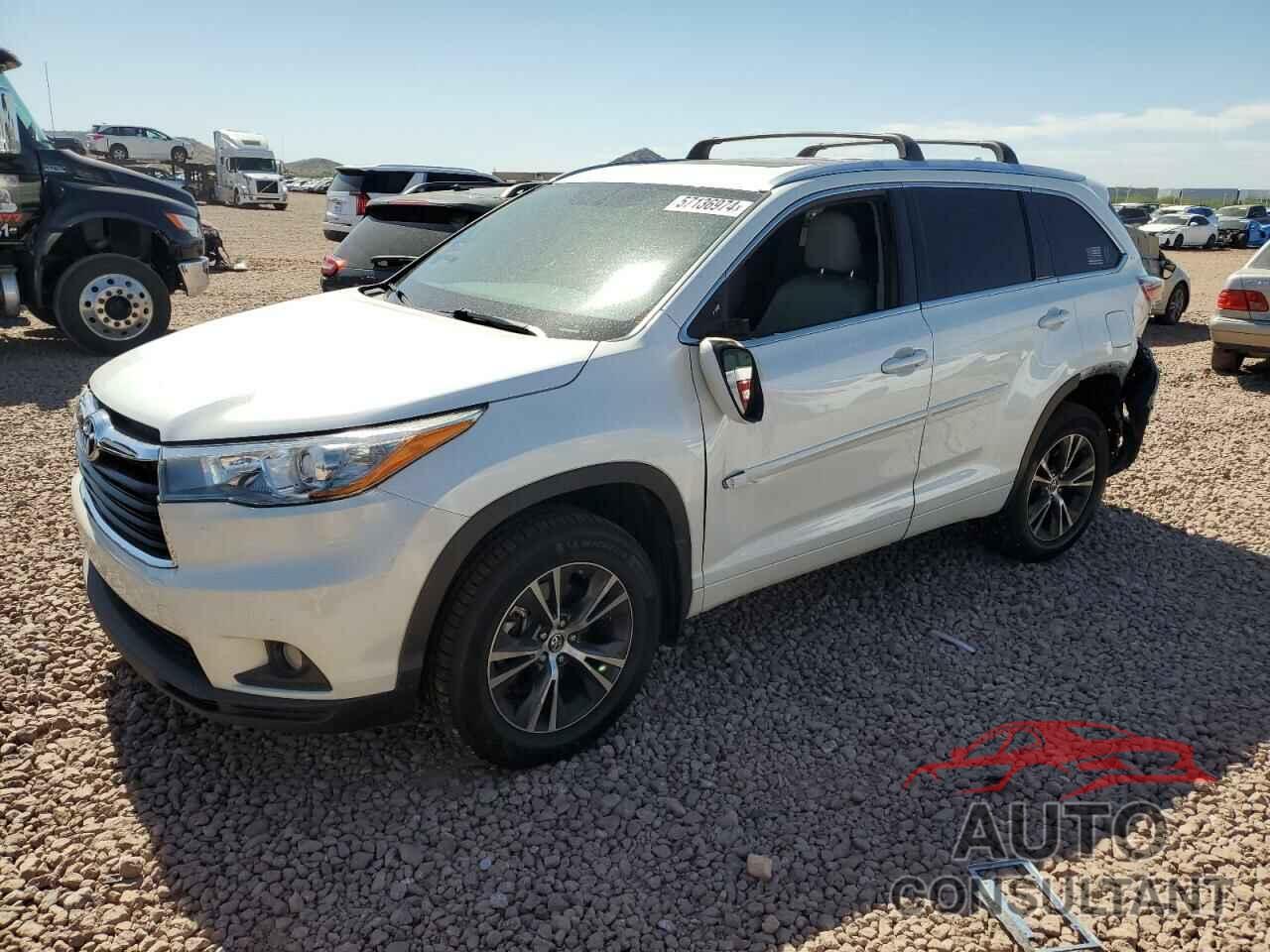 TOYOTA HIGHLANDER 2016 - 5TDKKRFH5GS143201