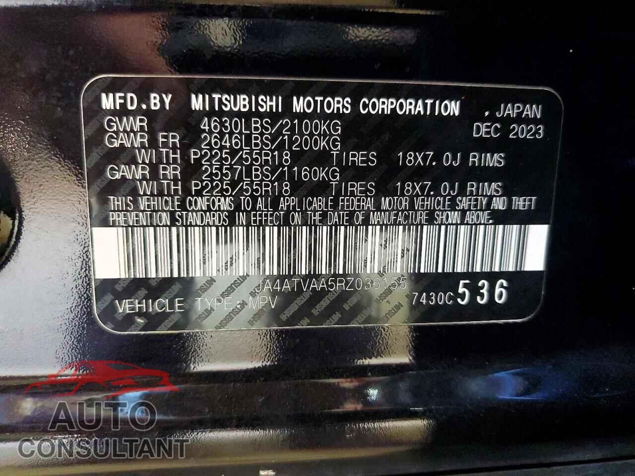 MITSUBISHI ECLIPSE 2024 - JA4ATVAA5RZ036155