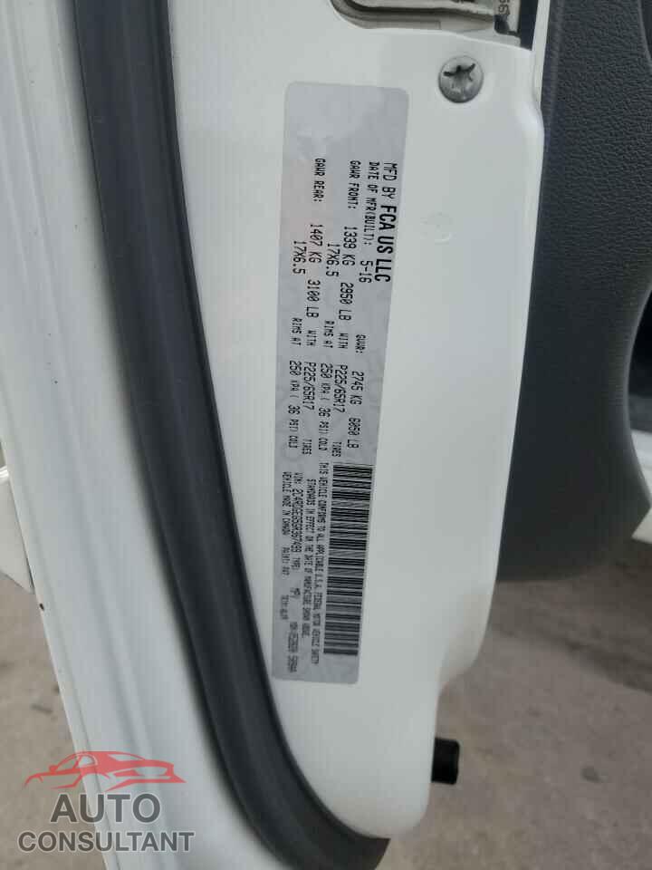 DODGE CARAVAN 2016 - 2C4RDGEG5GR367499