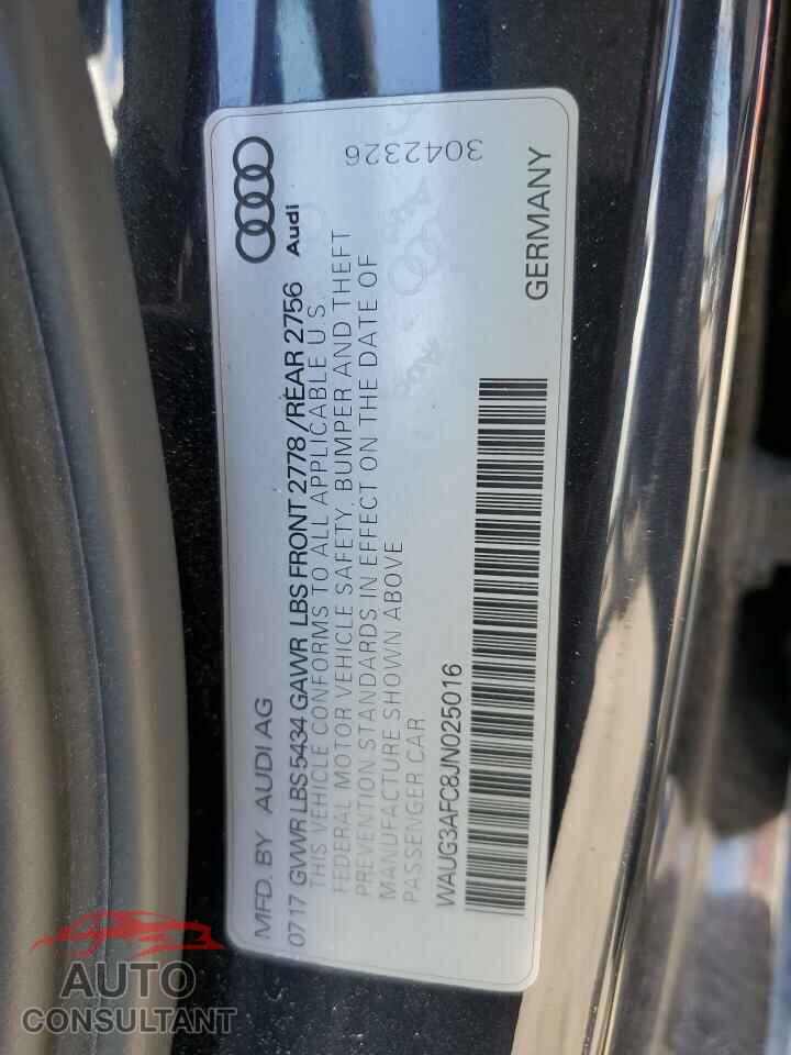AUDI A6 2018 - WAUG3AFC8JN025016