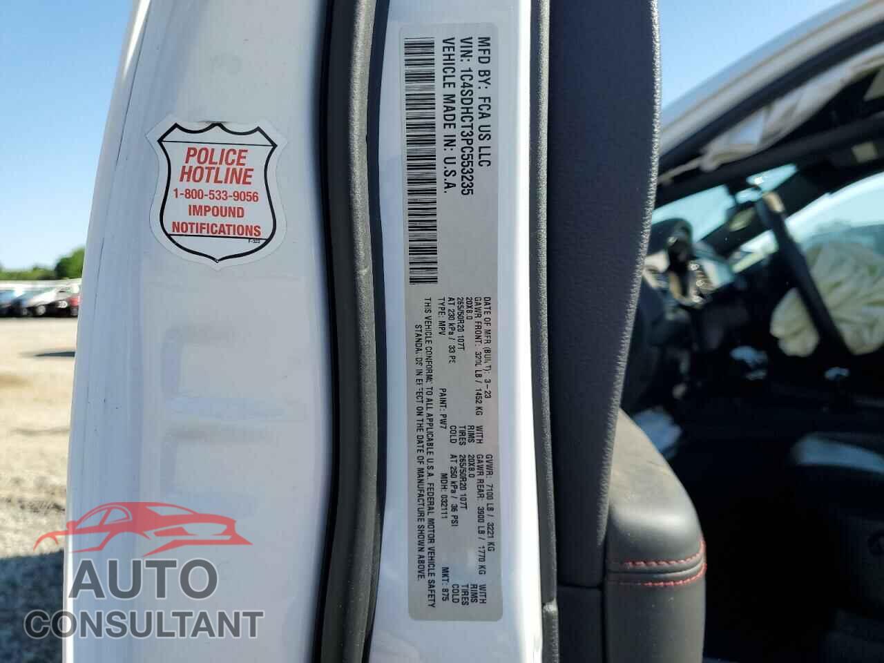 DODGE DURANGO 2023 - 1C4SDHCT3PC553235