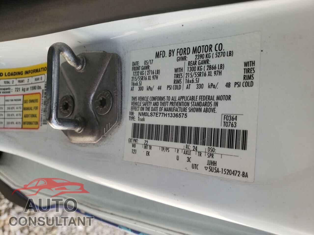FORD TRANSIT 2017 - NM0LS7E77H1336575