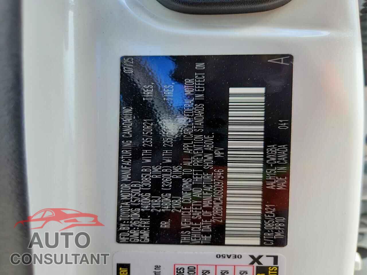 LEXUS UNKNOWN 2025 - 2T2BBMCA0SC097946