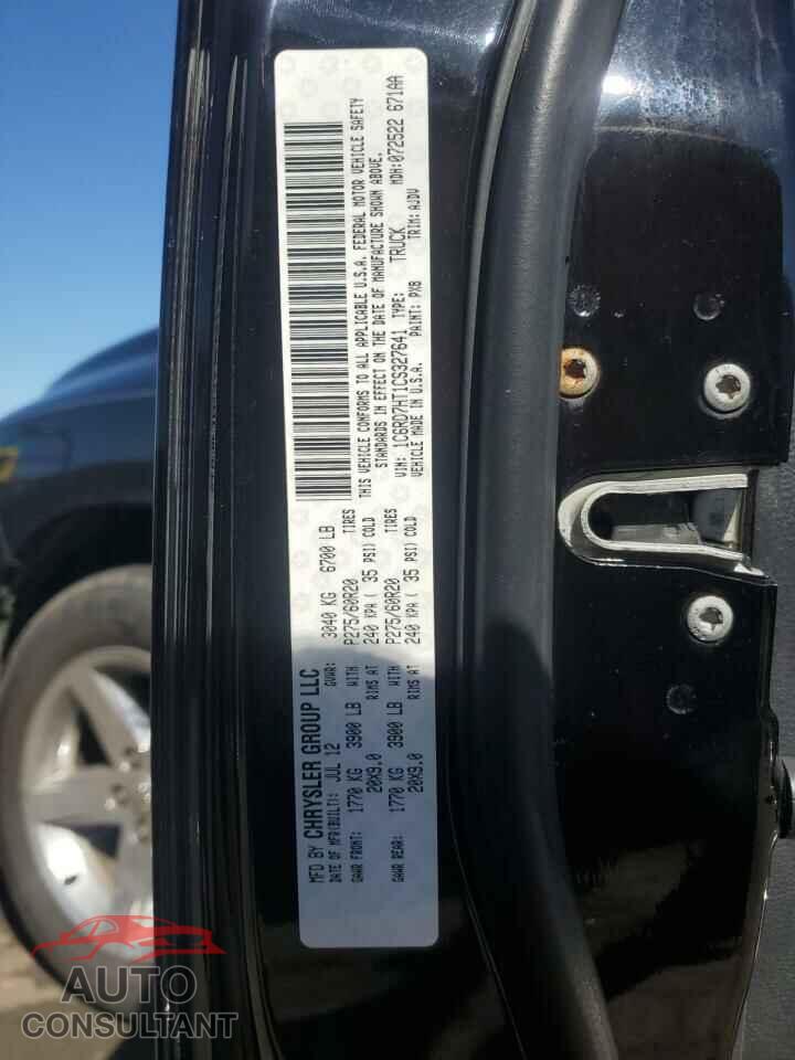 DODGE RAM 1500 2012 - 1C6RD7HT1CS327641