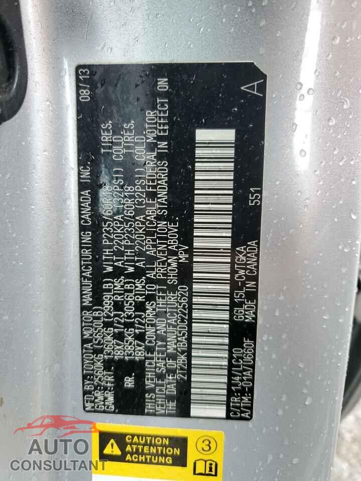 LEXUS RX350 2013 - 2T2BK1BA5DC225620