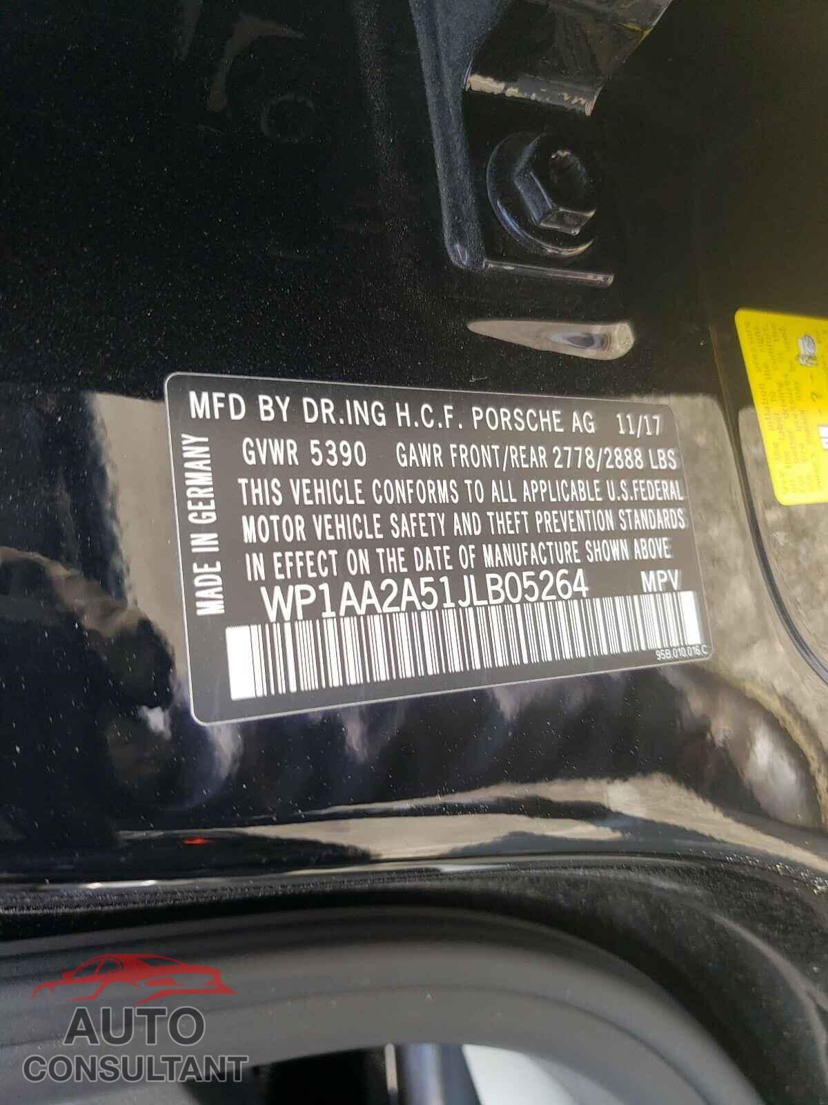PORSCHE MACAN 2018 - WP1AA2A51JLB05264