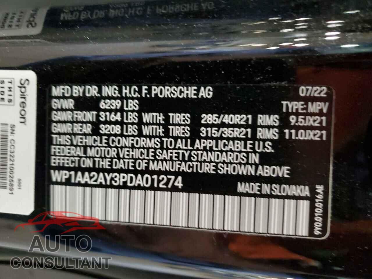 PORSCHE CAYENNE BA 2023 - WP1AA2AY3PDA01274