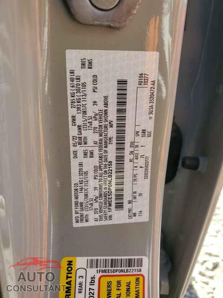 FORD BRONCO 2022 - 1FMEE5DP0NLB22158