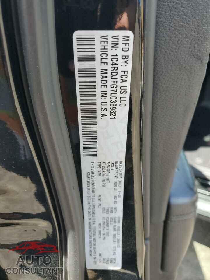 DODGE DURANGO 2020 - 1C4RDJFG7LC369821