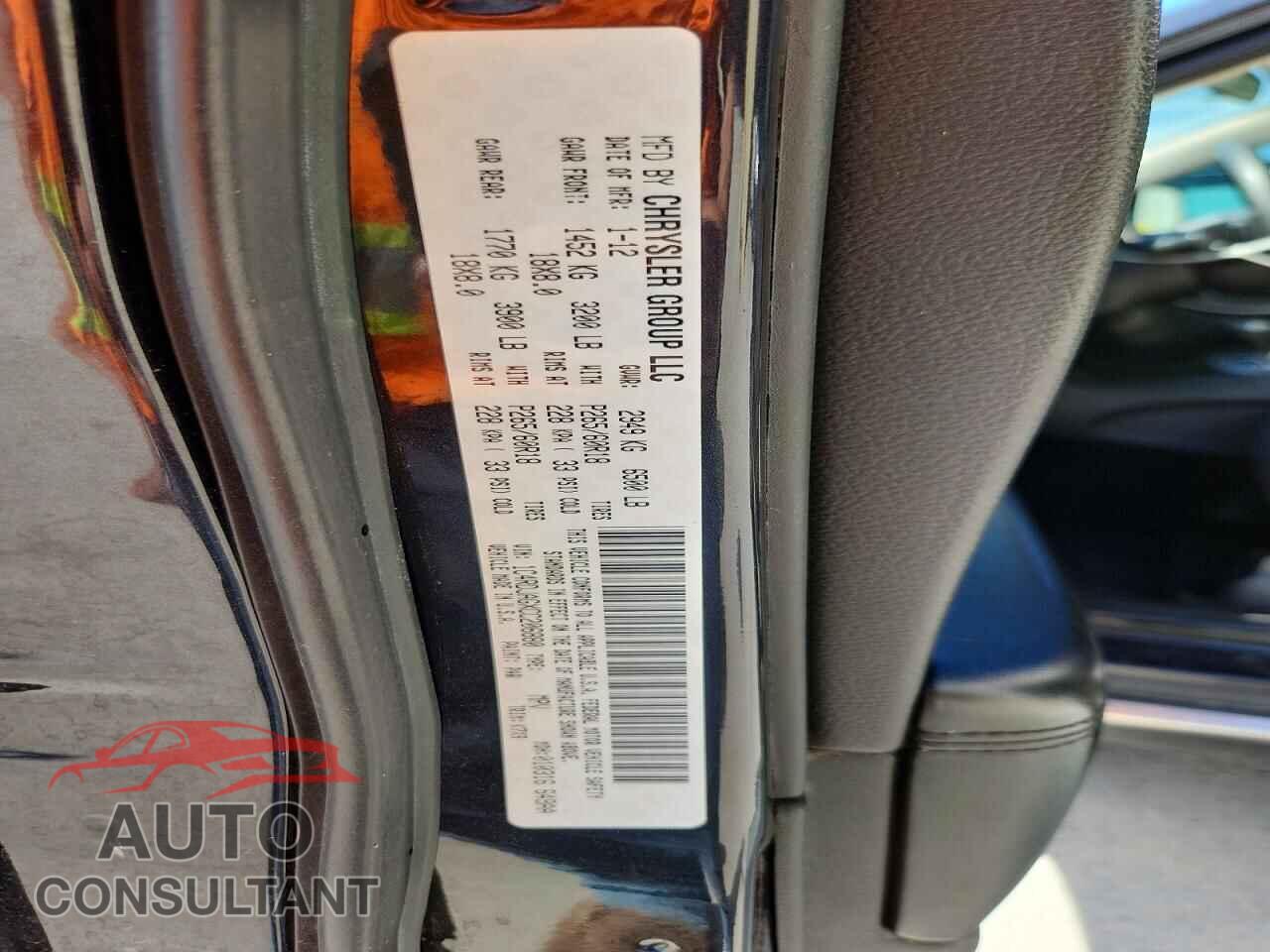 DODGE DURANGO 2012 - 1C4RDJAGXCC206880