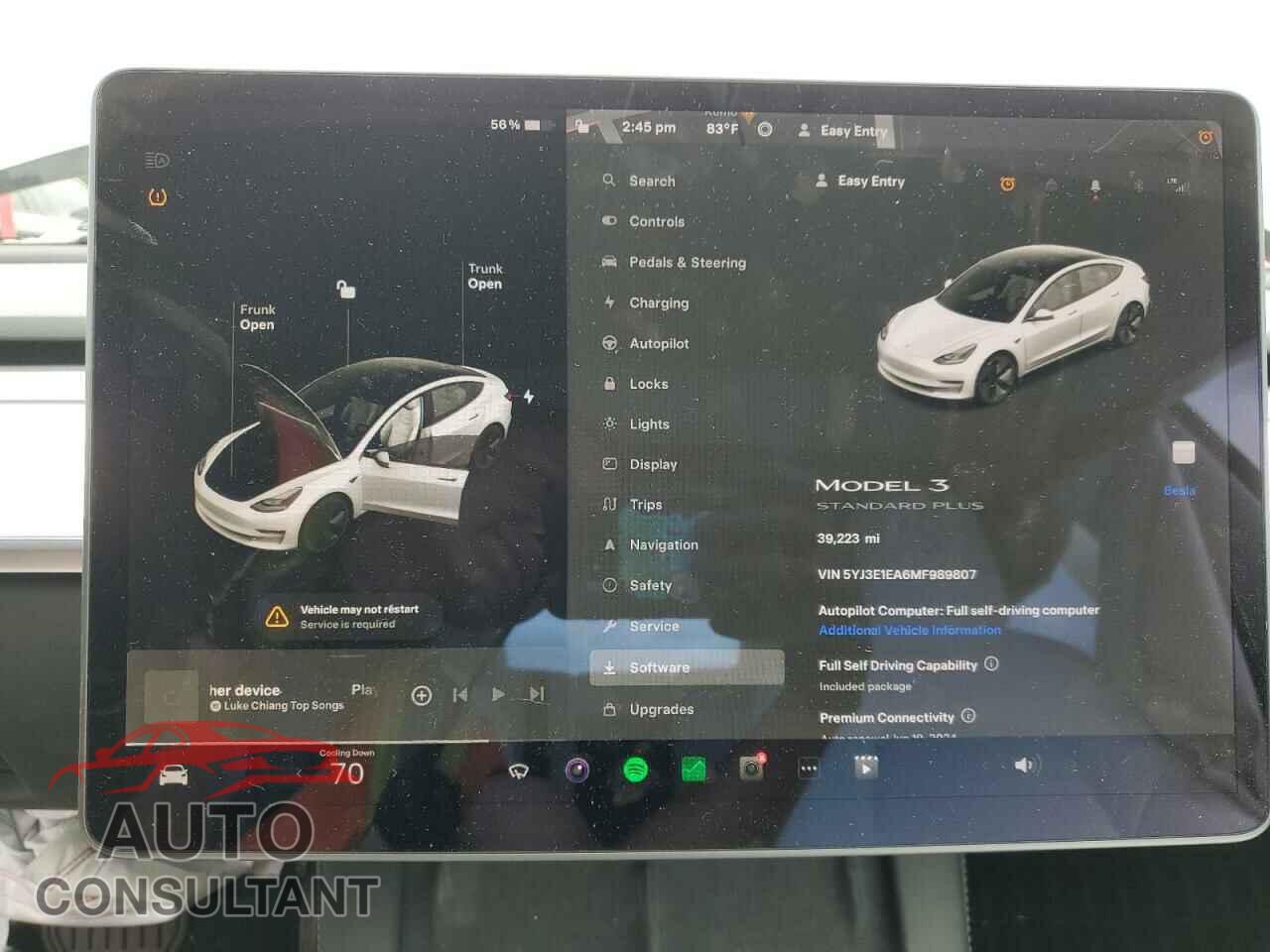 TESLA MODEL 3 2021 - 5YJ3E1EA6MF989807