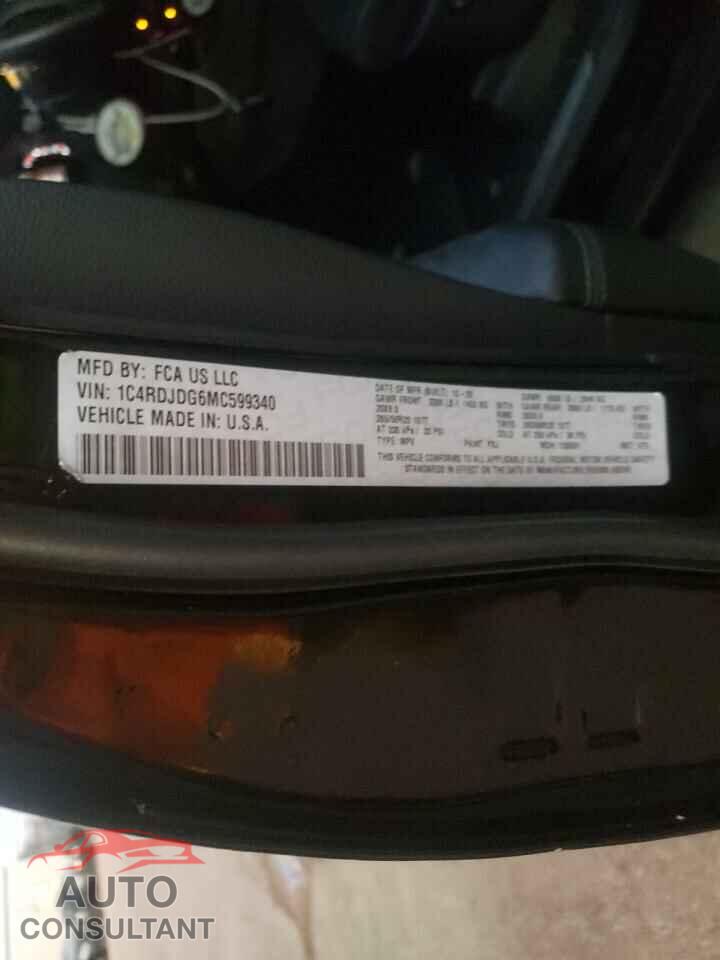 DODGE DURANGO 2021 - 1C4RDJDG6MC599340