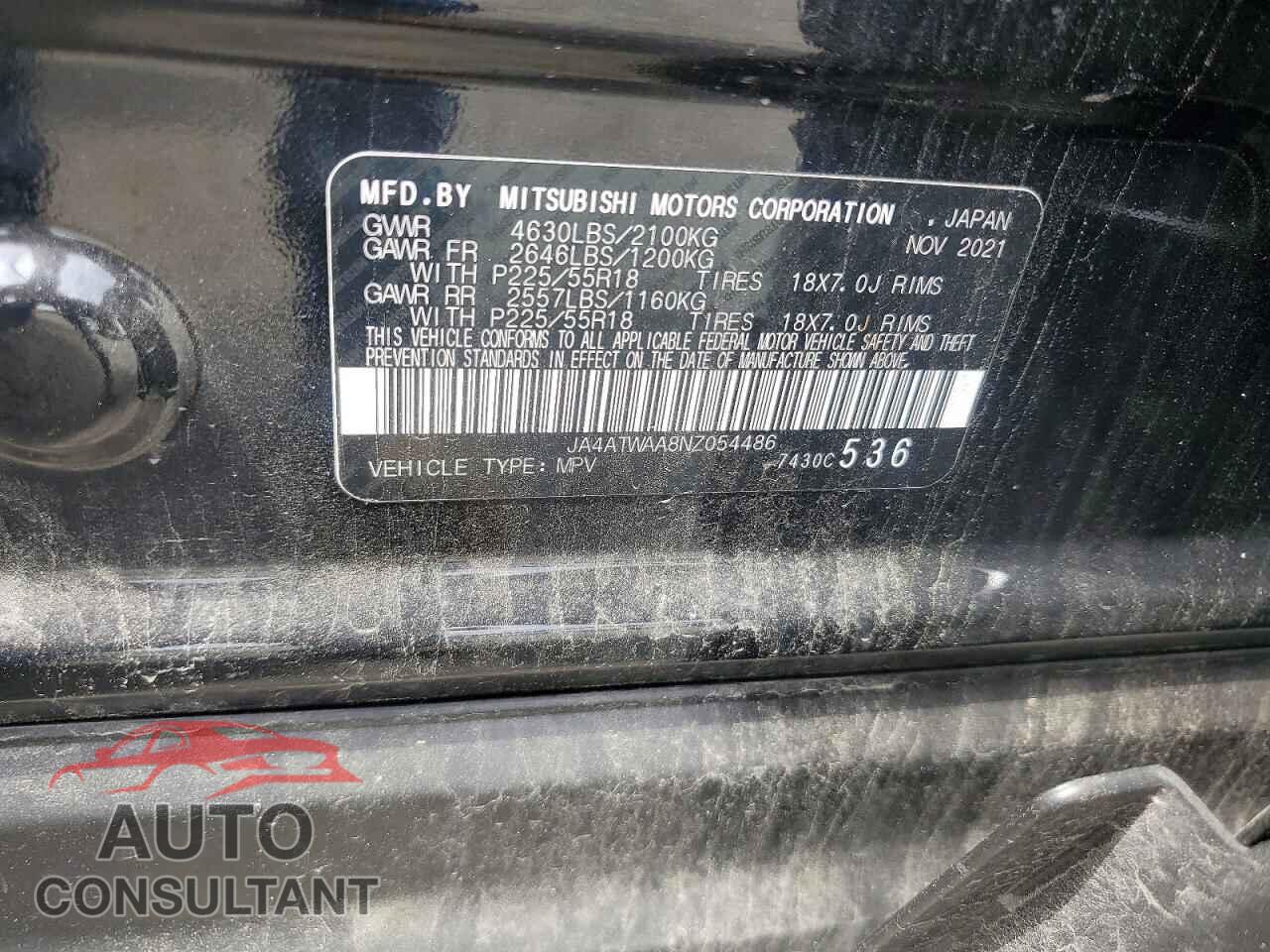 MITSUBISHI ECLIPSE 2022 - JA4ATWAA8NZ054486