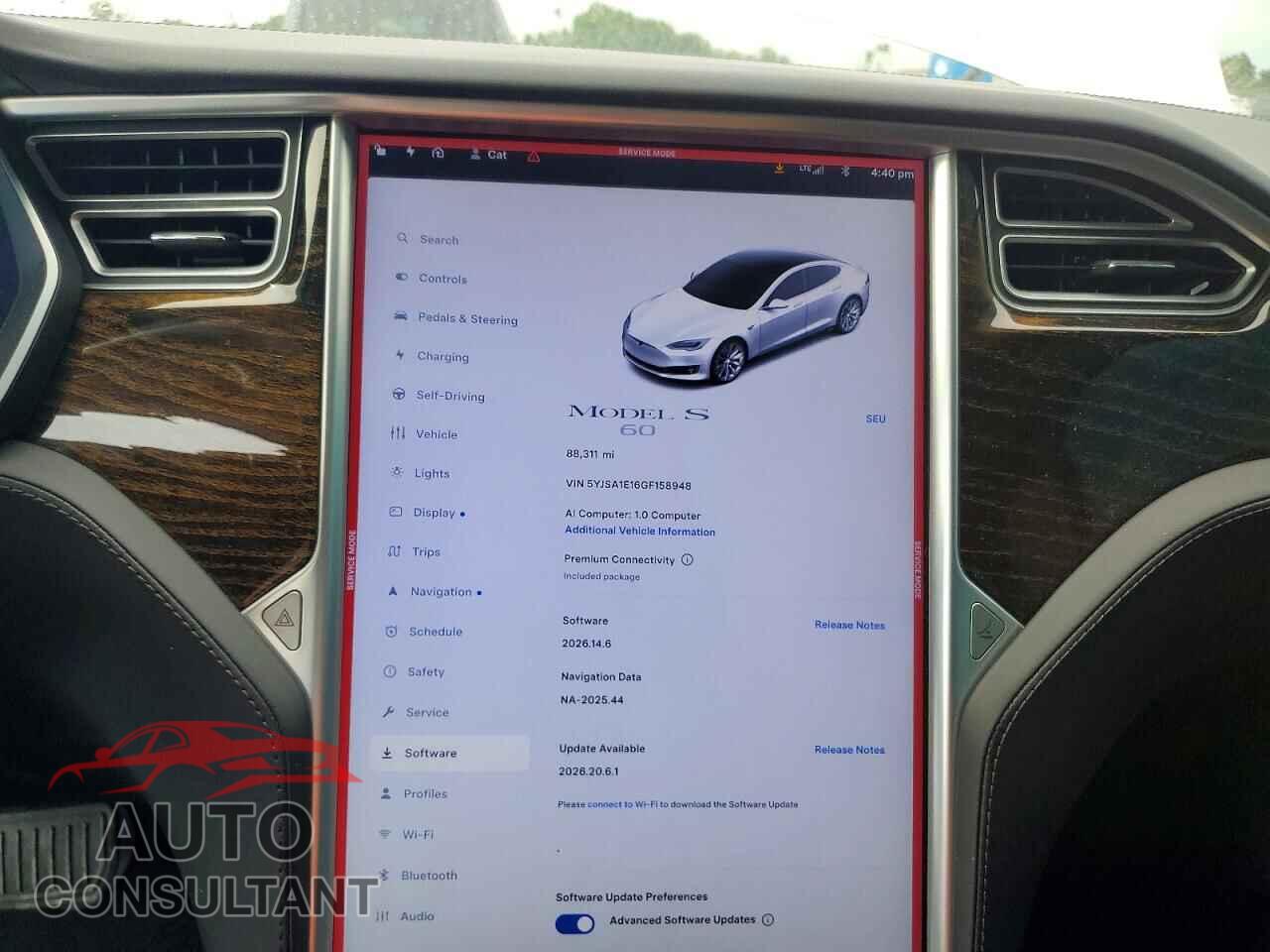 TESLA MODEL S 2016 - 5YJSA1E16GF158948