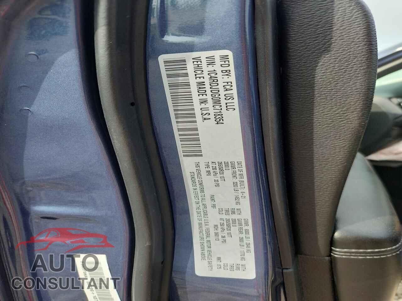 DODGE DURANGO 2021 - 1C4RDJDG0MC718354
