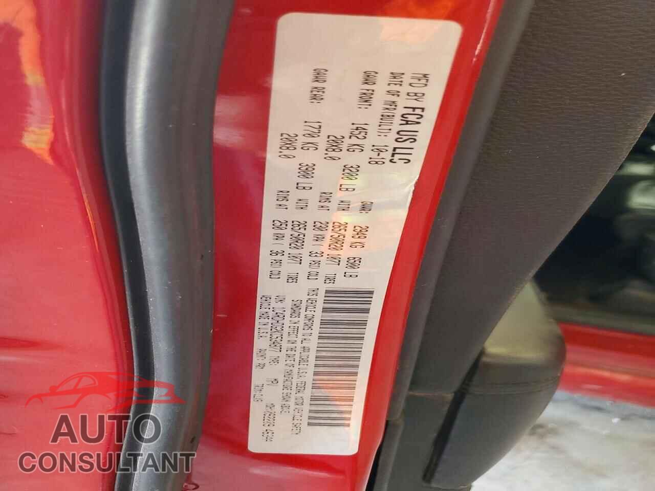 DODGE DURANGO 2019 - 1C4RDHDG2KC534877